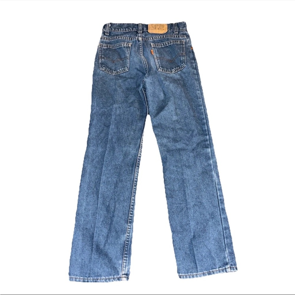 Vintage Levi’s Jeans Youth Size 12 Orange Tab Light Wash Straight Leg Button
